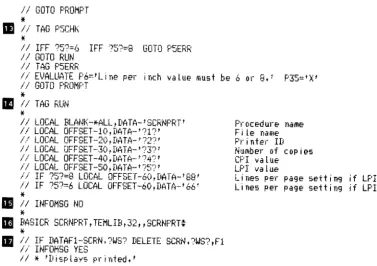 Figure 2-1 (Part 2 of 2). Listing of SCRNPRT Procedure 
