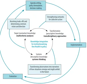 Fig. 1. Potential uses of knowledge integration within One Health policy cycles