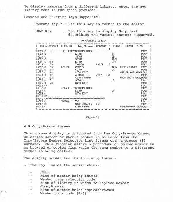 4.8 Copy/BrowseFigure 37Screen