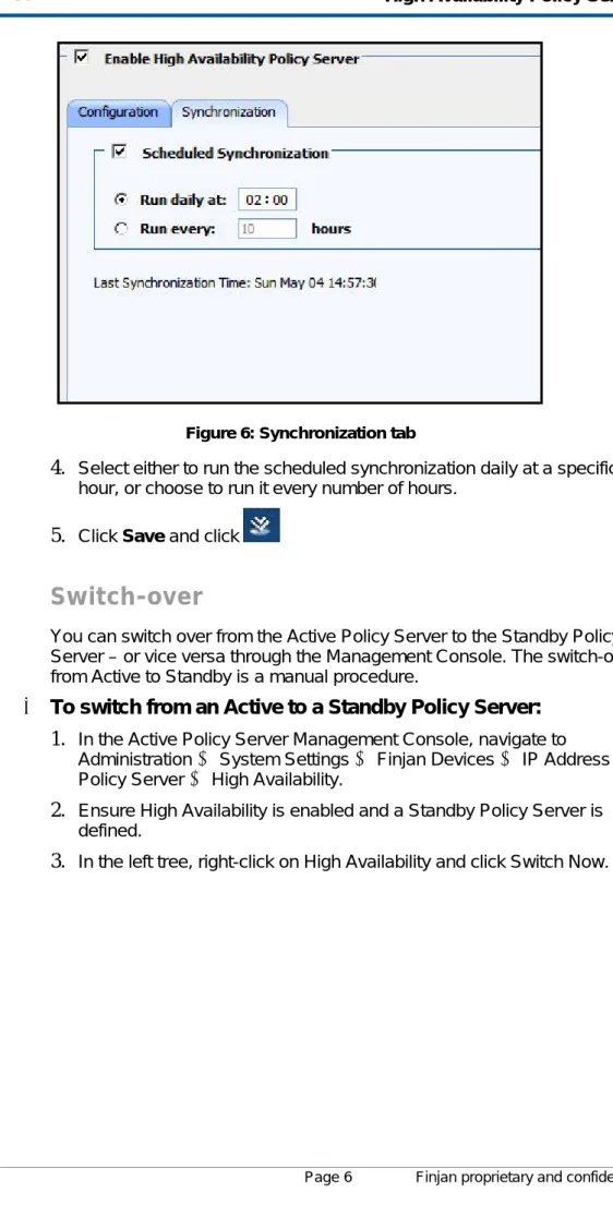 Figure 6: Synchronization tab 