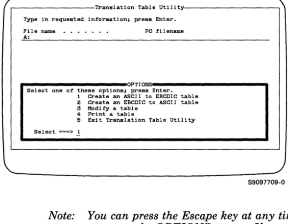 table that Support/36 AEP2, you plan to use with the PC configuration file entries AEP1, and AEP3