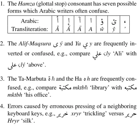 Table 2: Example of a word choice error.
