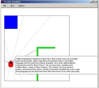 Figure 1: Starting ﬁrst topic: Shakespeare.