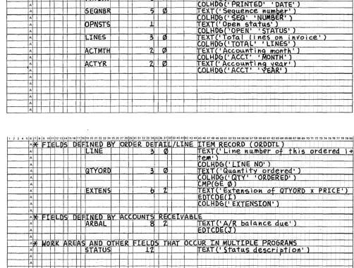 Figure 6 (Part 2 of 2). DDS for a Field Reference File 