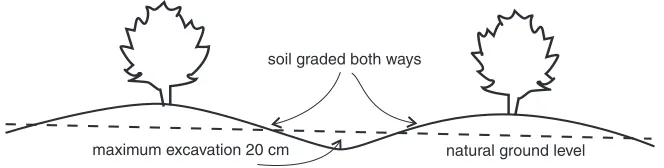Figure 6.  Down slope rows (cross-section view)
