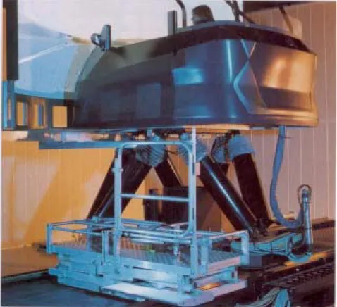 Figure 1. The high fidelity Ultimate driving simulator of Renault with a Stewart platform and  additional X, Y linear actuators 