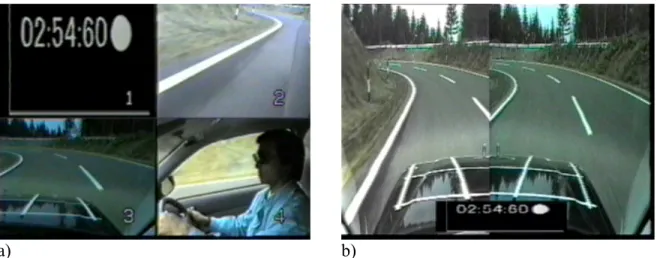 Figure 2.  Image arrays from the instrumented experimental vehicle (see text for details)
