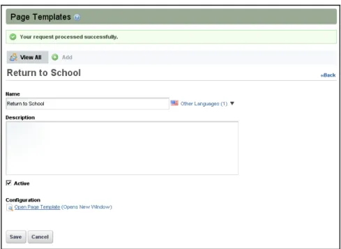 Illustration 31: You can create page templates with predefined layouts and portlets that can be used over   and over