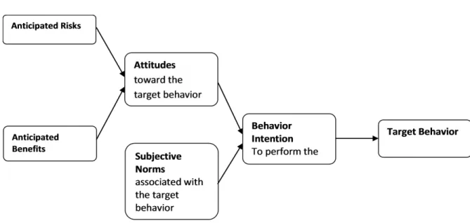 Figure 2. Theory or Reasoned Action: Factors determining a person’s behavior. 