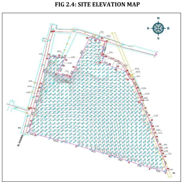 FIG 2.4: SITE ELEVATION MAP 