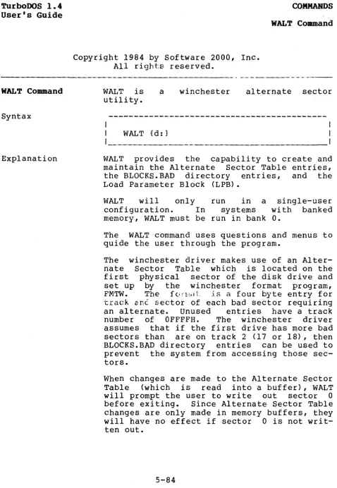Table which is located on the sector of the disk drive and winchester format program, 