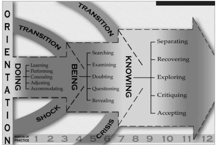 Figure 3 The Stages of Transition Theory (Duchscher, 2008) 