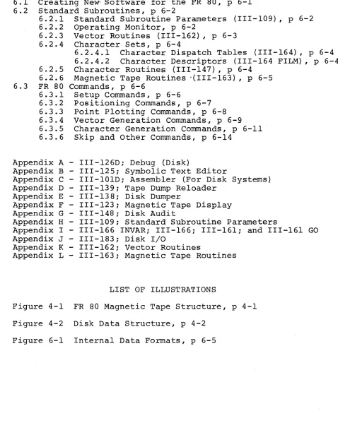 Figure 4-1 FR 80 Magnetic Tape Structure, p 4-1 