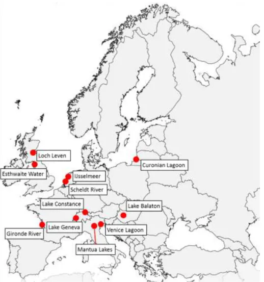 Figure 1. The location of the INFORM European study sites. 