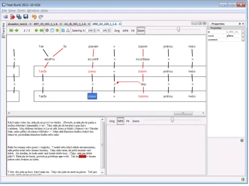 Figure 2: The user interface of feat