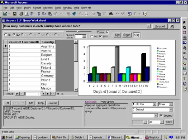 Figure 12. An actual screen output from the ELF system. 