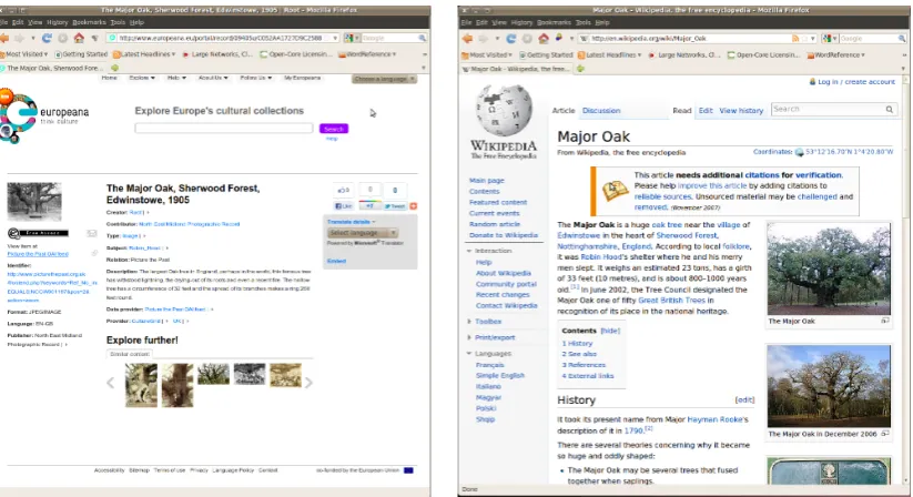 Figure 1: Example of an ESE record from Europeana.