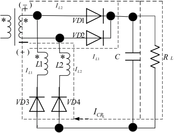 Figure 5. Diagram for clarifying the functioning of "Improved Current Doubler Rectifier"