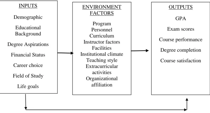 Figure 6.1: I-E-O model (Astin, 1984) 