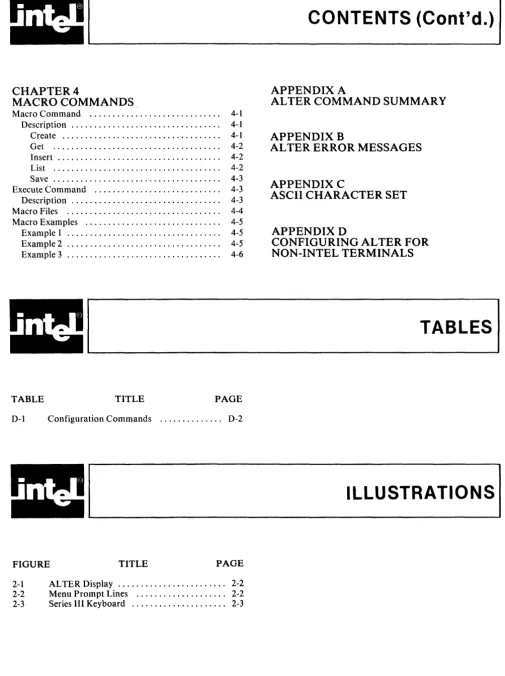TABLE TITLE TABLES PAGE I 