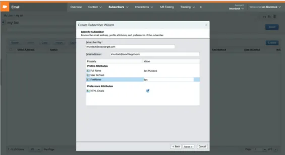 Figure 11: Adding a subscriber to the list