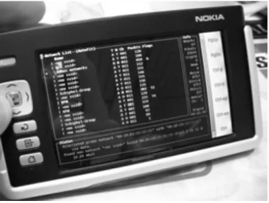Figure 6.12: Kismet running on a Nokia 770 Internet Tablet