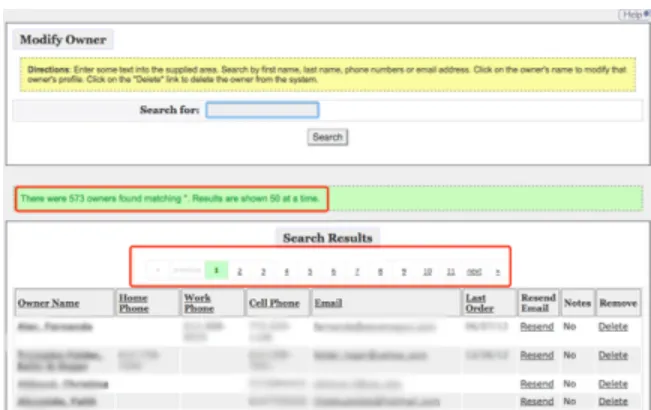 Figure 7 - Paged Search Results 