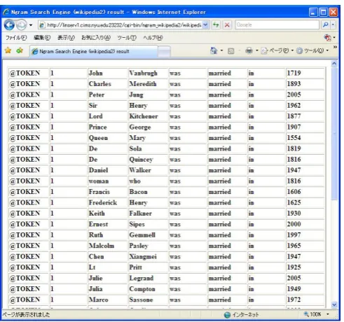 Figure 3. Output Page (KWIC with Doc ID) 
