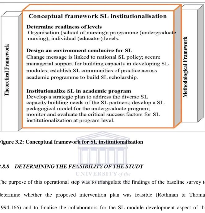 Figure 3.2: Conceptual framework for SL institutionalisation 