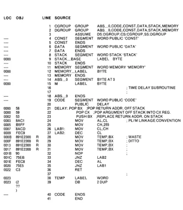 Figure 3-2. DELAY Module Listing 