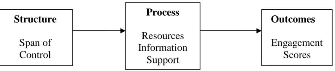 Figure 1.  Outcomes Model (adapted from Donabedian, 1966). 