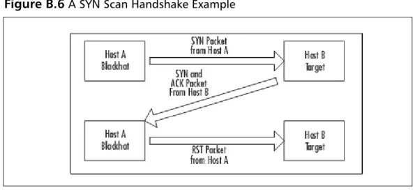 Figure B.6 A SYN Scan Handshake Example