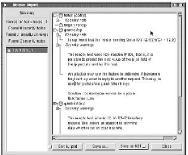 Figure B.11 A Sample of a Nessus Report from Scanning a Cisco Router