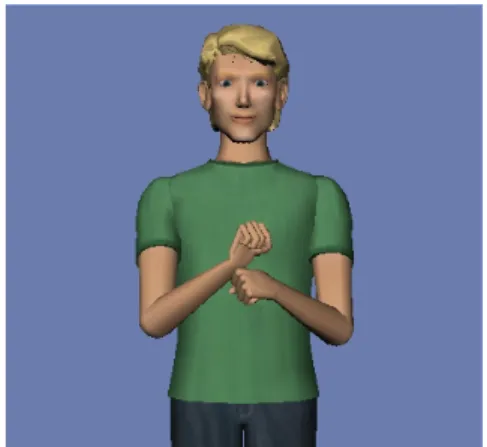 Fig. 1. Screenshot of the animated character from the animations used in the study 