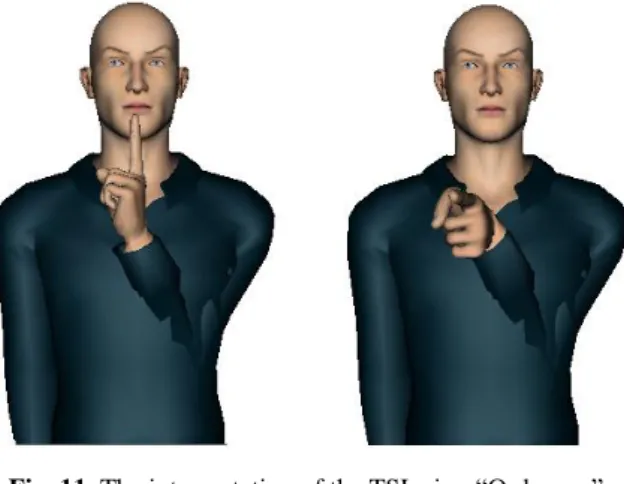 Fig. 11. The interpretation of the TSL sign ―Ordonner‖ 