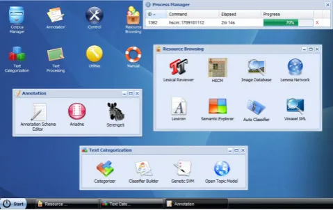 Figure 2: Screenshot of a typical working scenario.