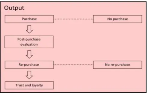Figure 3.4: Output component of the consumer decision making process 