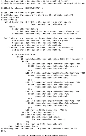 Figure 4·2. First Try at Coding the Main Program 