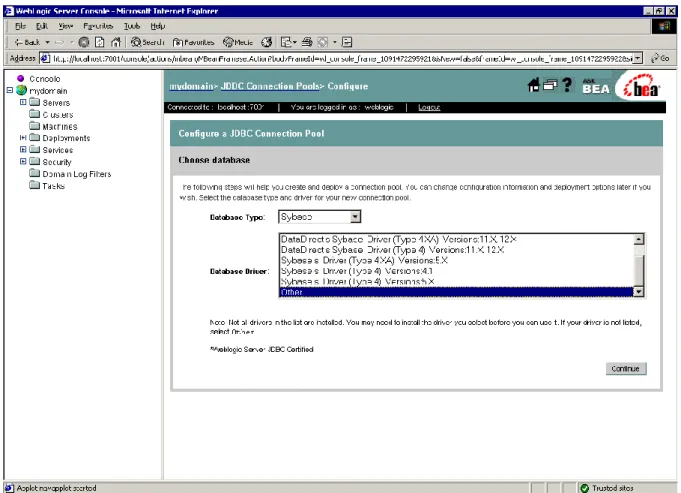 Figure 4-6: Choose database 