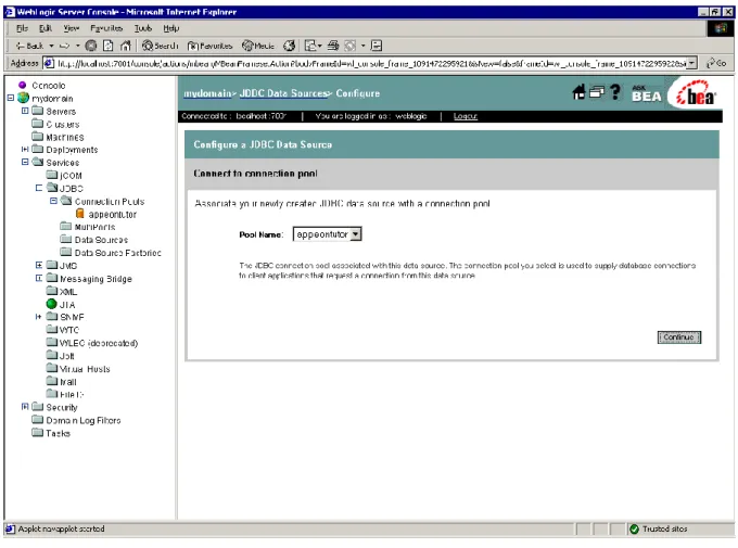 Figure 4-10: Select the connection pool 