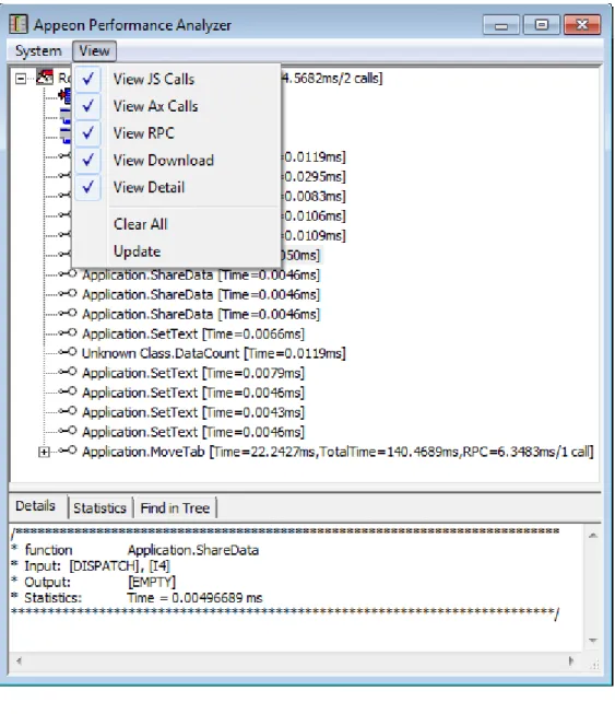 Figure 4.10: View menu