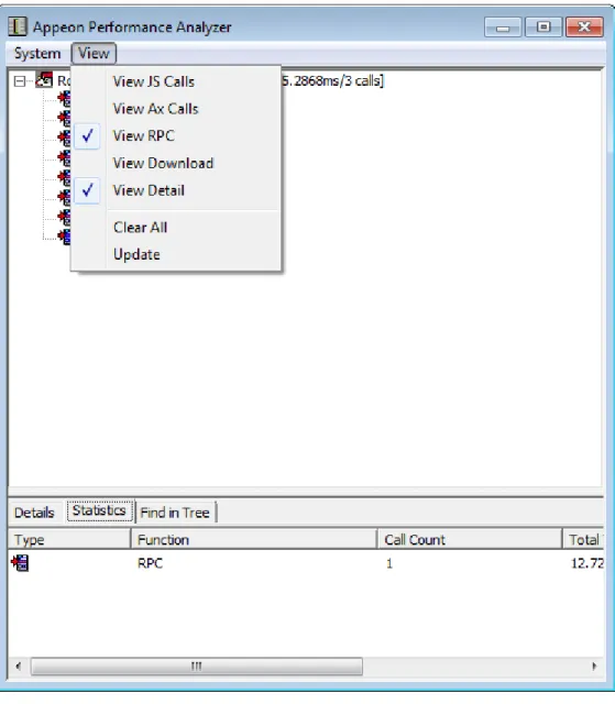 Figure 4.13: View RPC menu
