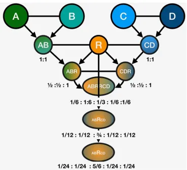 Figure 6. Each generation of crosses described in the scenario in section 3 of themanuscript