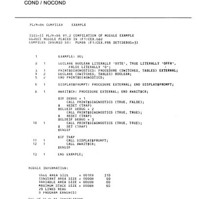 Figure 3-5. Sample Program Showing the SET(DEBUG=) Control 