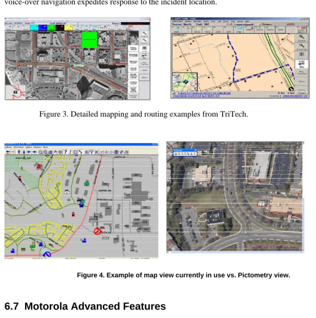 Figure 4. Example of map view currently in use vs. Pictometry view.  