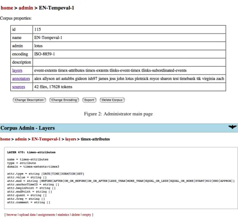 Figure 2: Administrator main page
