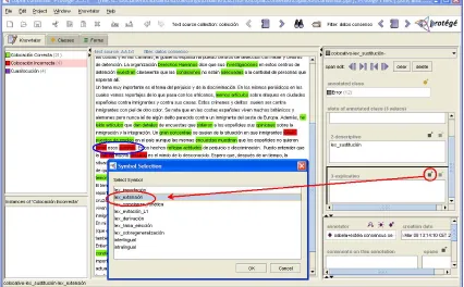 Figure 5: The process of annotation with Knowtator  