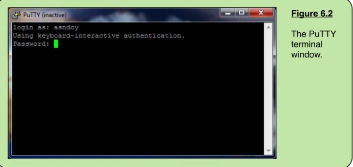 Figure 6.2    The PuTTY  terminal  window.