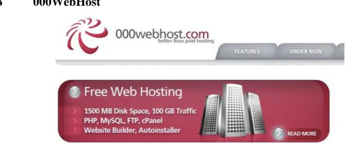Figure 2.8:The 000Webhost page 