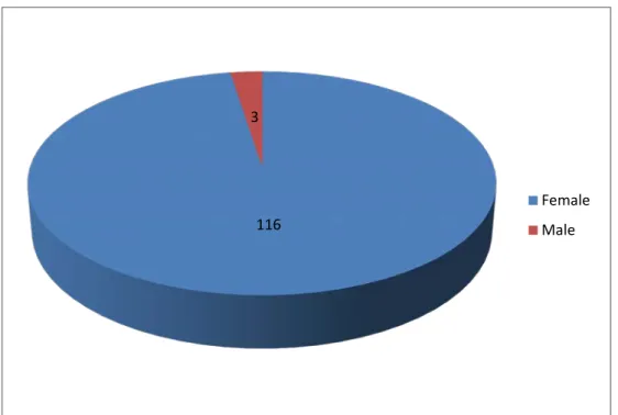 Figure 4.3  Analysis of the gender of educators (N=119) 